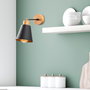 Opviq Manavgat - N-610 Lámpara de pared Negro y Roble